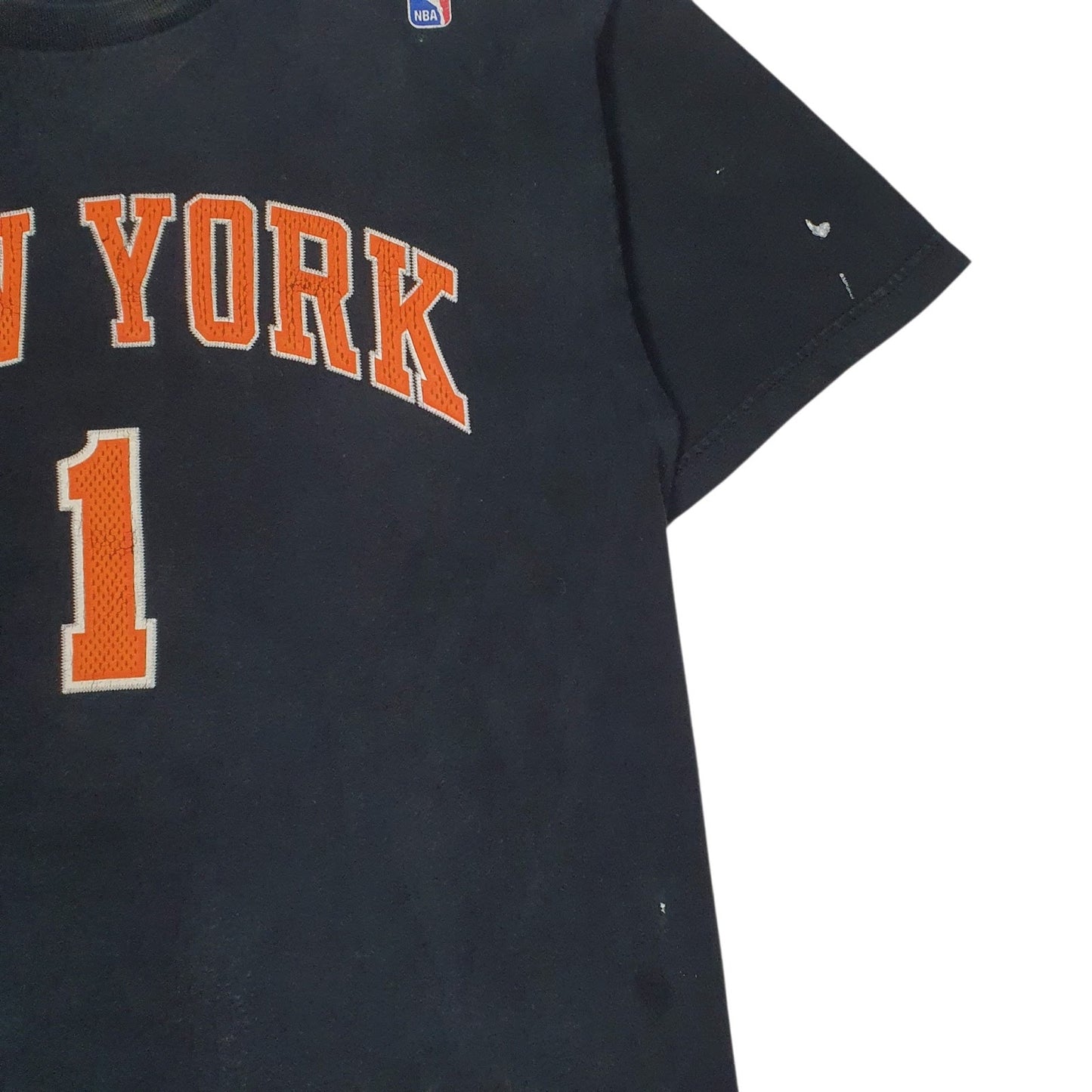 Mens Black Adidas NBA New York Knicks Stoudemire  T Shirt