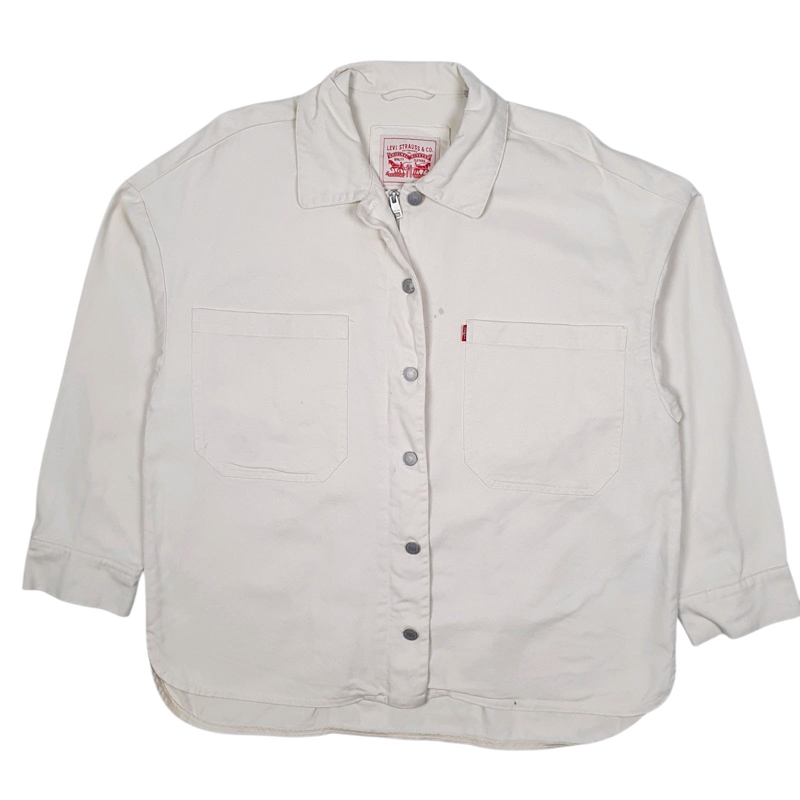 Mens Cream Levis Chore Windbreaker  Coat
