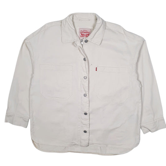 Mens Cream Levis Chore Windbreaker  Coat