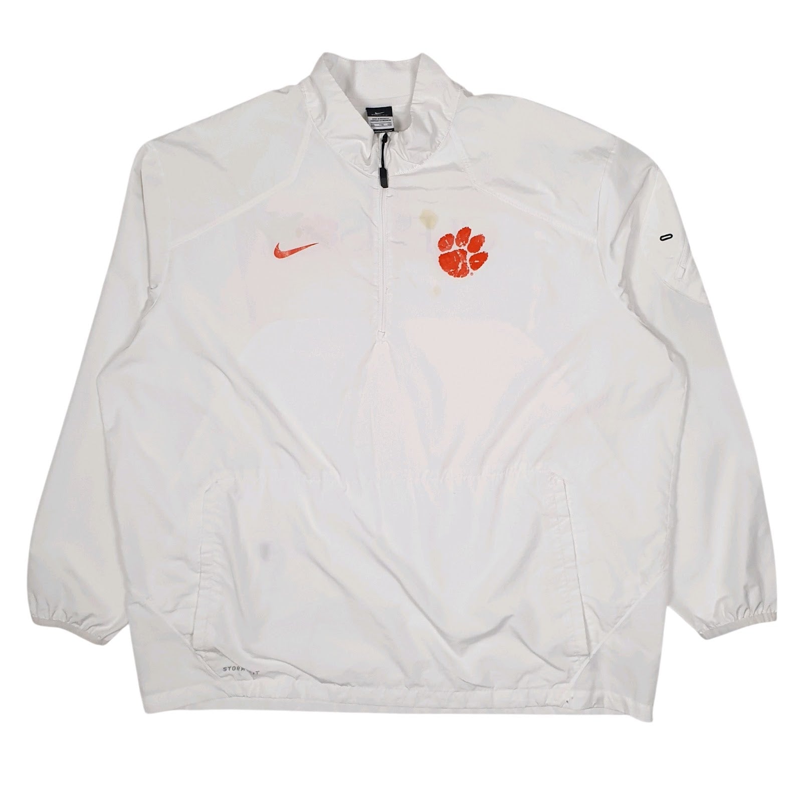 Mens White Nike Storm Fit Clemson University  Coat