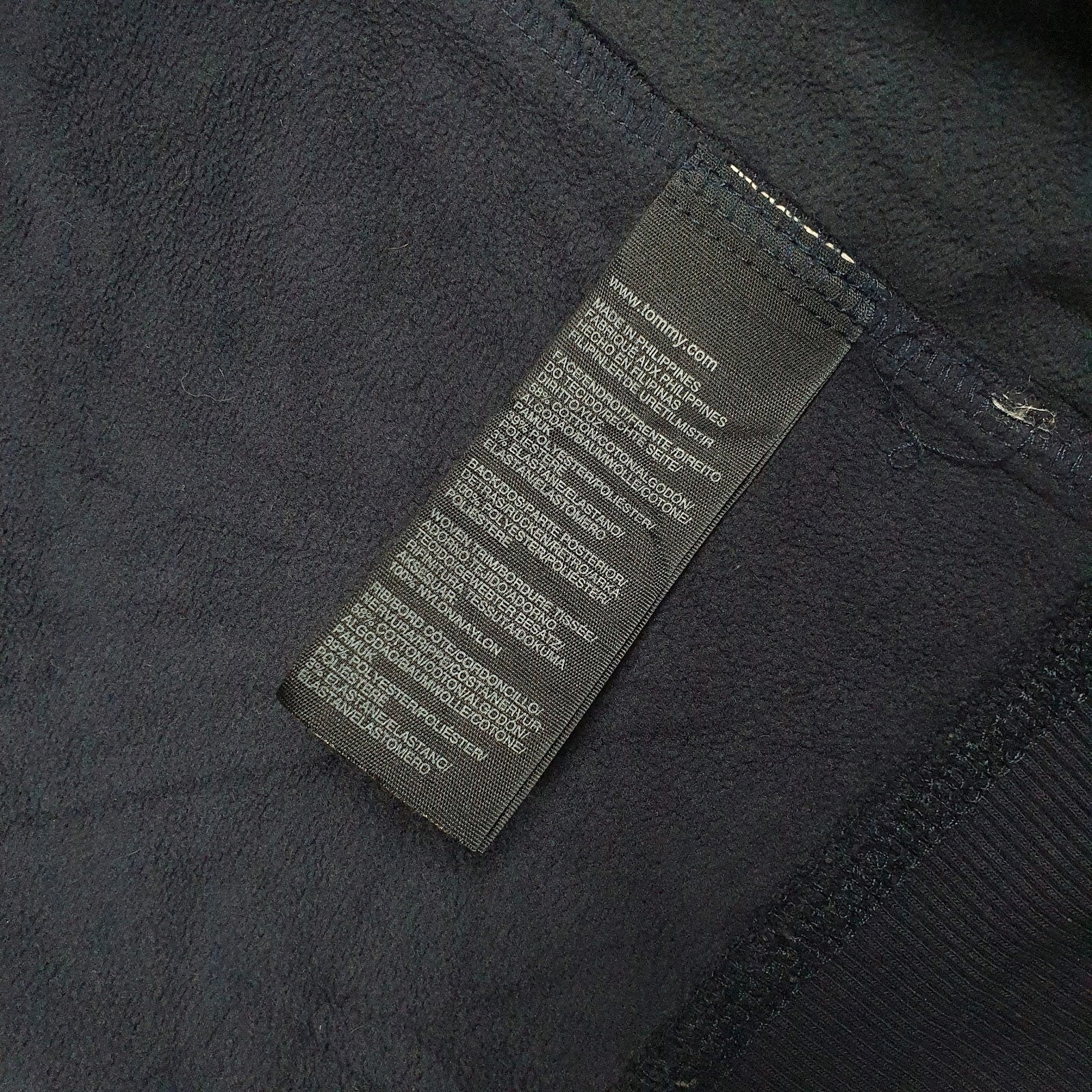Mens Navy Tommy Hilfiger Fleece Crewneck Coat