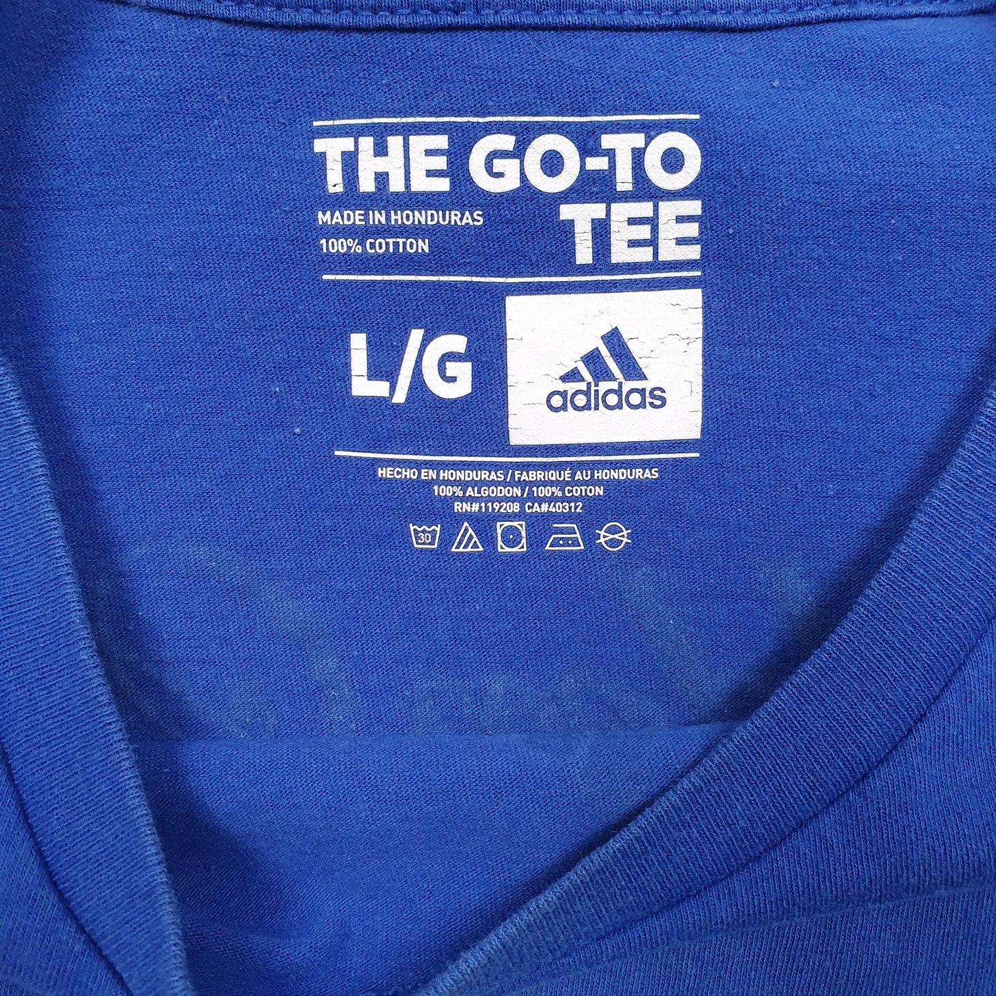 Mens Blue Adidas NBA Golden State Warriors  T Shirt