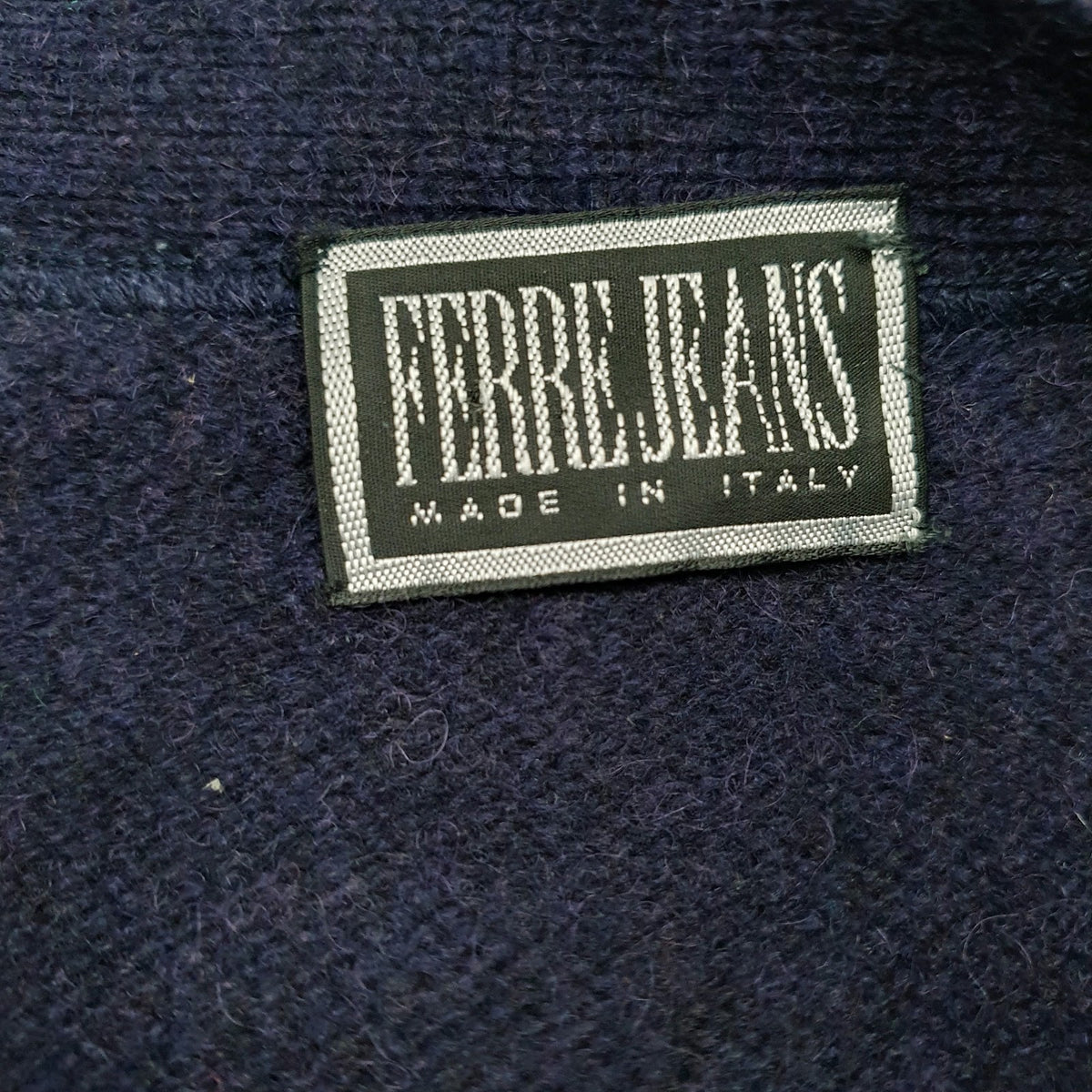 Mens Navy Ferre Jeans  Cardigan Jumper