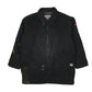Mens Black Work King Padded Hoodie Coat