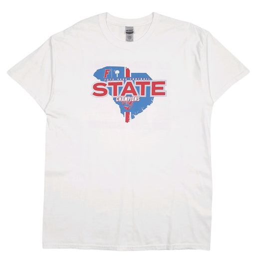 Mens White Gildan State Champions Short Sleeve T Shirt