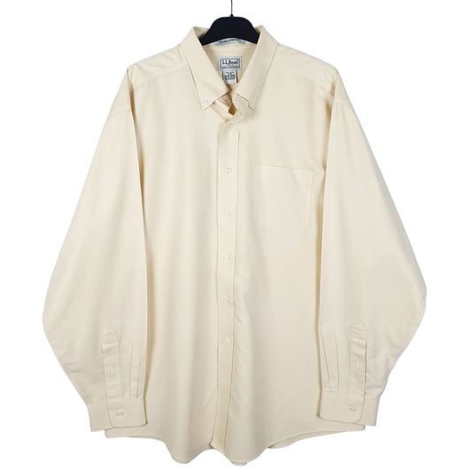 Mens Yellow L.L.Bean  Long Sleeve Shirt