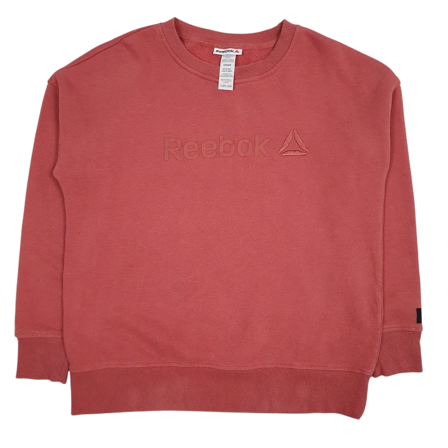 Mens Red Reebok Spellout Crewneck Jumper