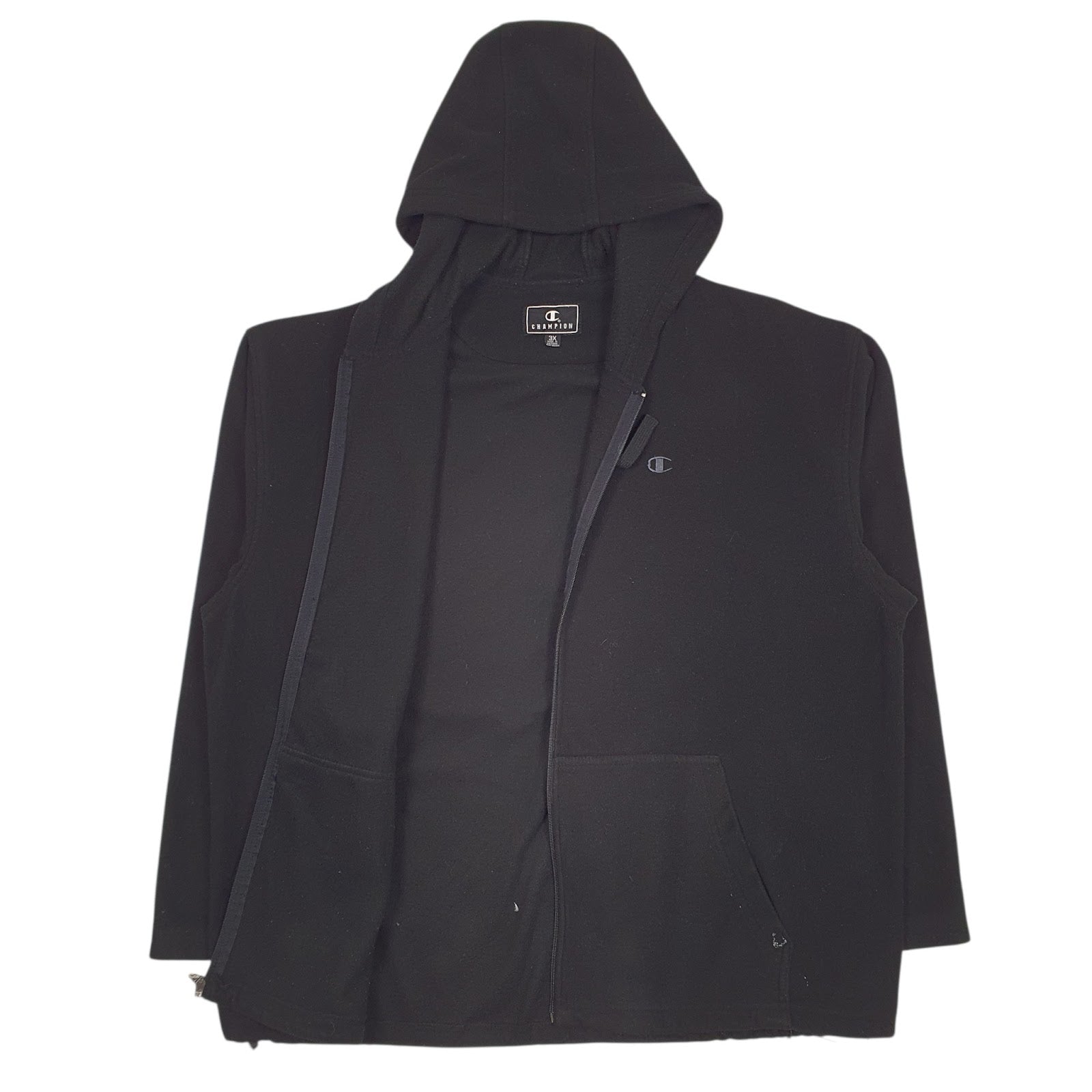Mens Black Champion  Full Zip Jumper