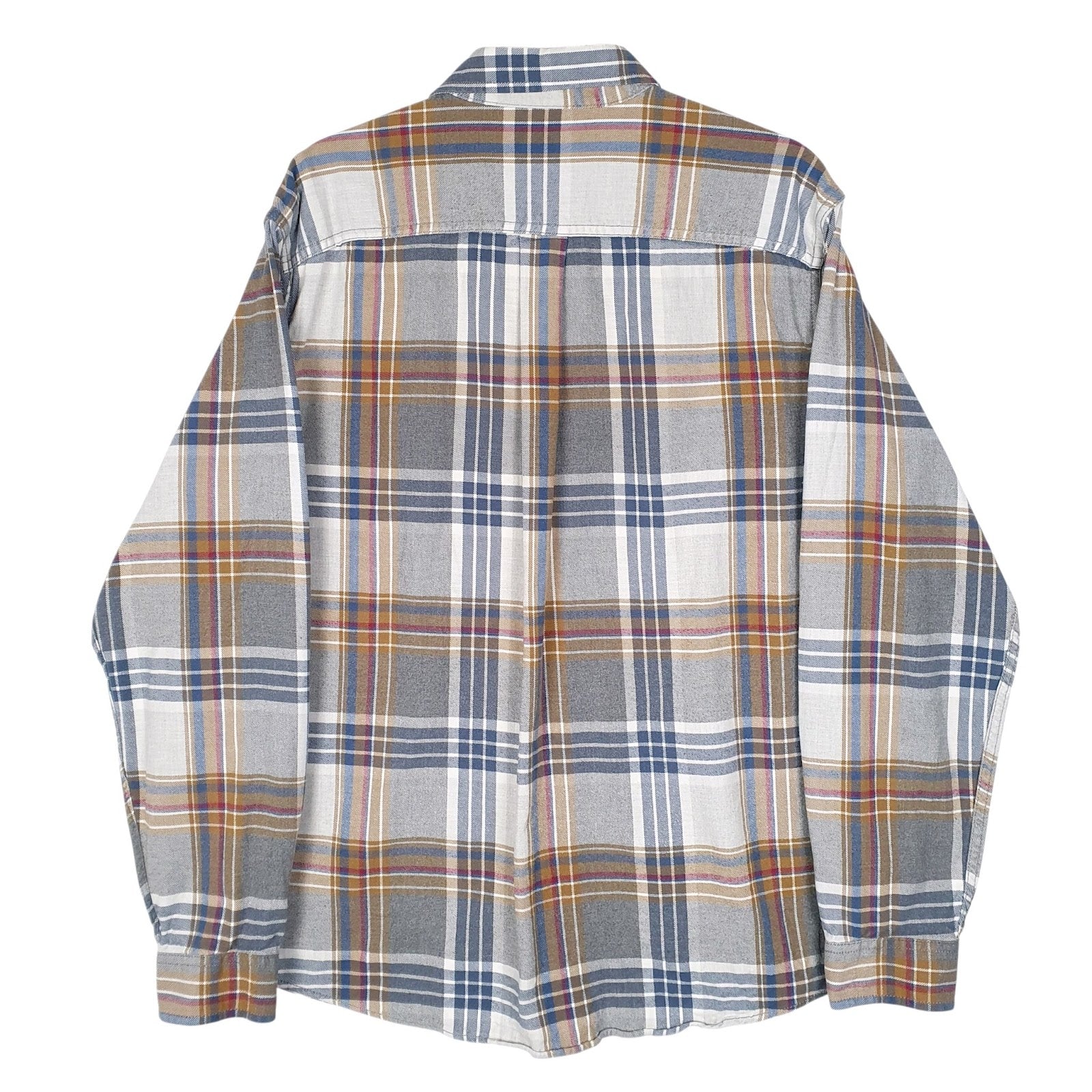 Mens Grey Eddie Bauer Flannel  Shirt