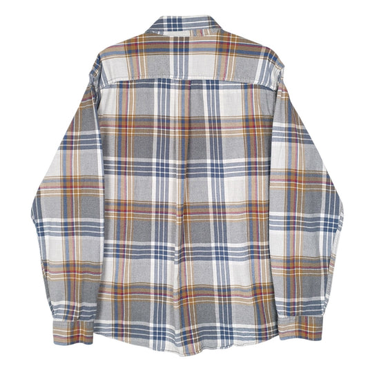 Mens Grey Eddie Bauer Flannel  Shirt