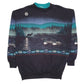 Mens Black Artisans Graphic Vintage 90s Made In USA Crewneck Jumper