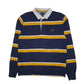 Mens Navy GANT Rugby Long Sleeve Polo Shirt