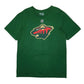 Mens Green Adidas NHL Minnesota Timberwolves Staal Short Sleeve T Shirt
