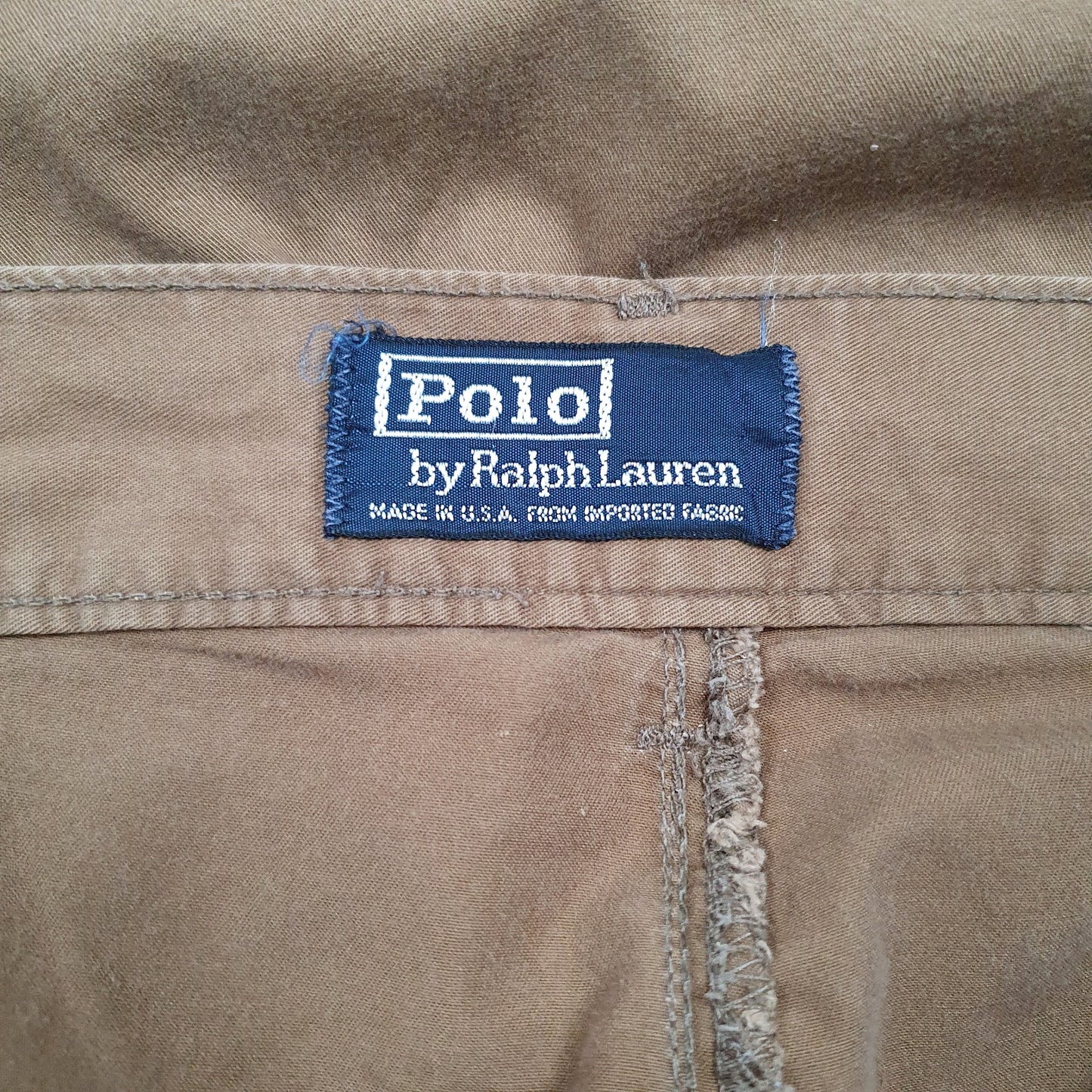 Mens Brown Polo Ralph Lauren Vintage 90s Made In USA Pleated  Trousers