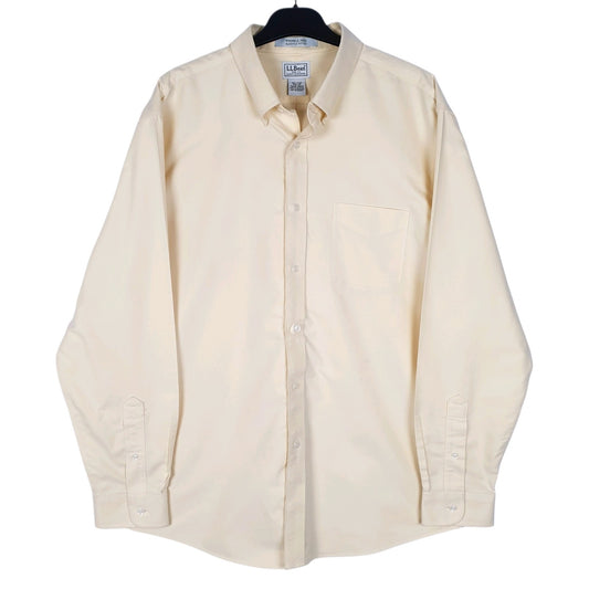 Mens Yellow L.L.Bean  Long Sleeve Shirt