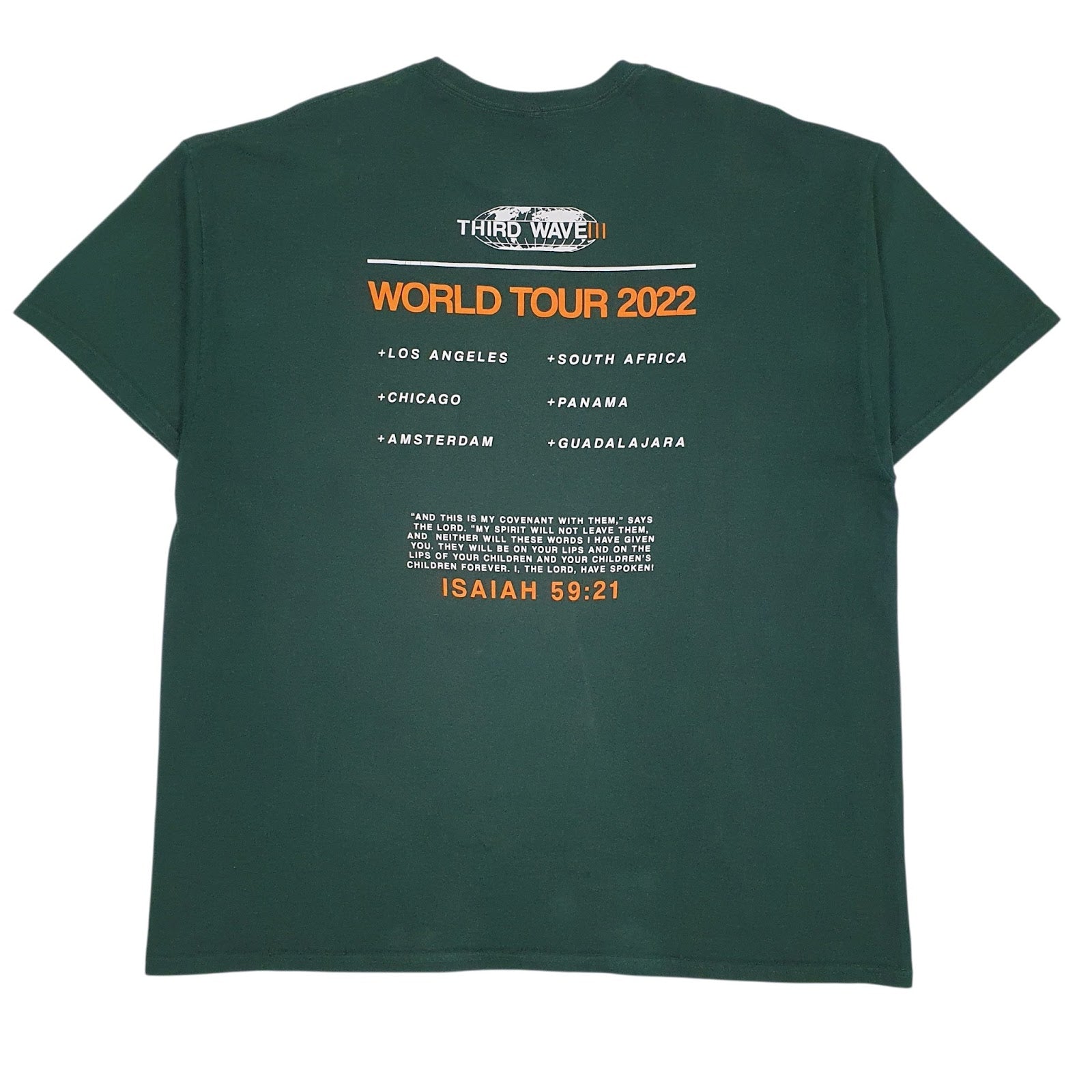 Mens Green Hanes Chicago  T Shirt