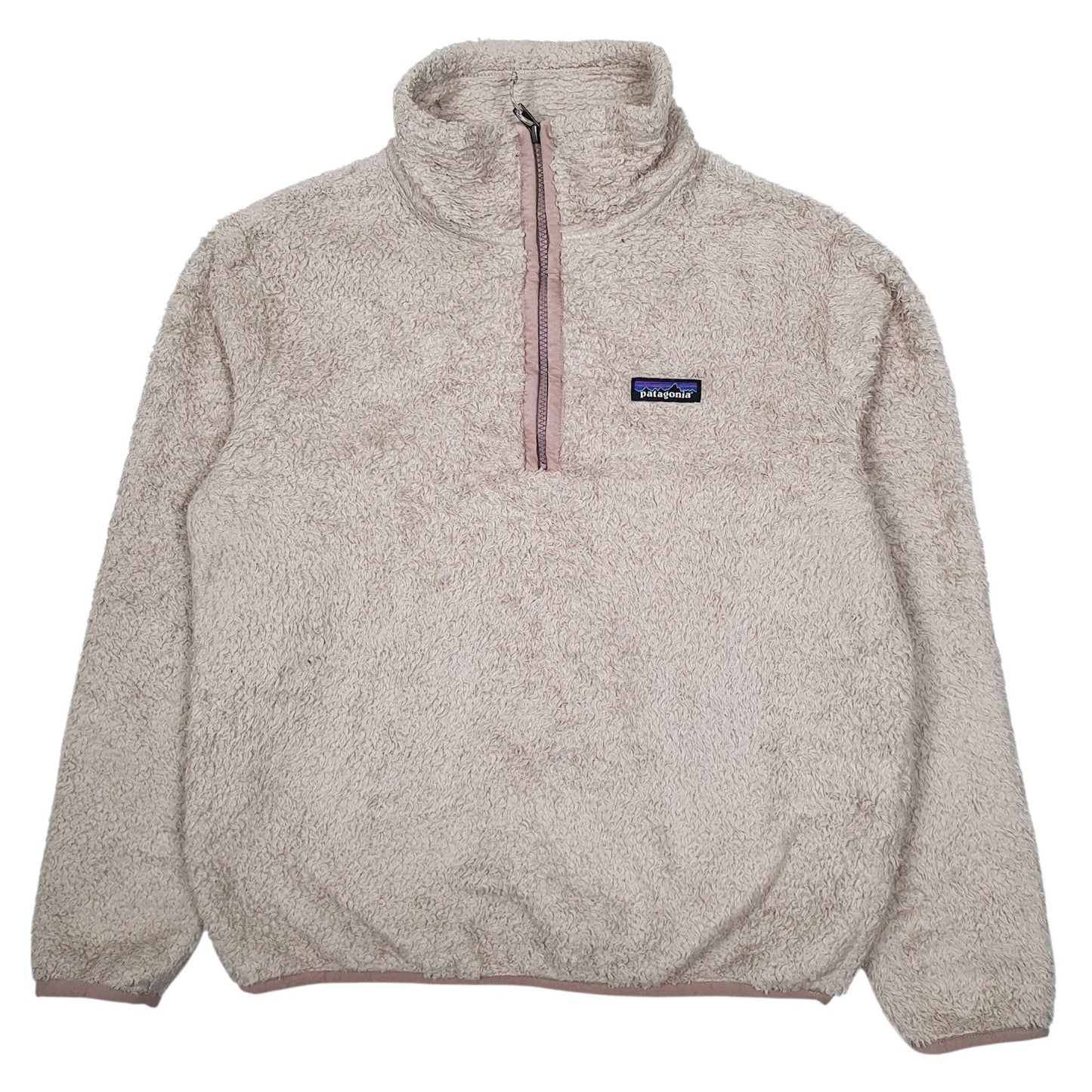Womens Beige Patagonia Los Gatos Fluffy Quarter Zip Jumper