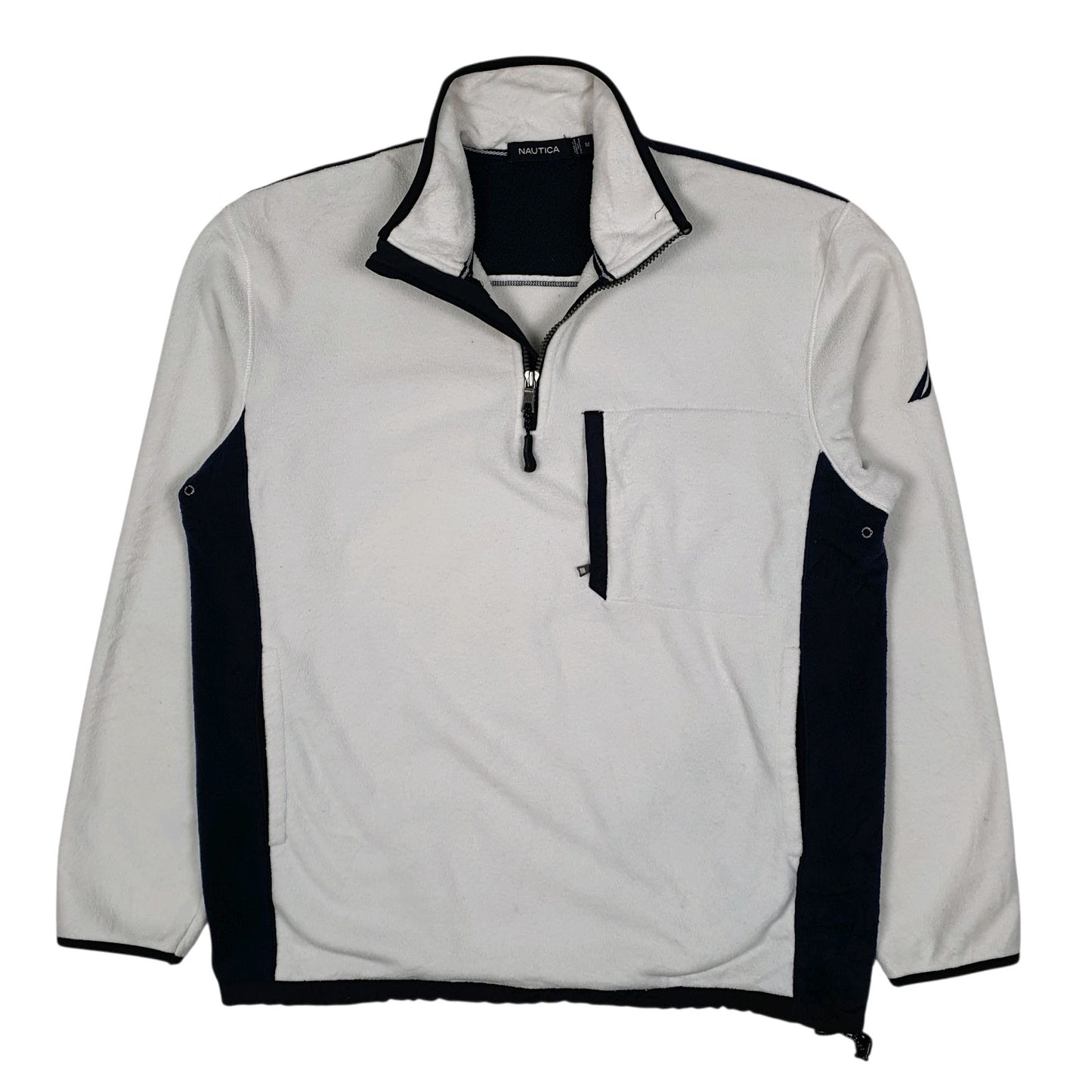 Mens White Nautica  Quarter Zip Jumper
