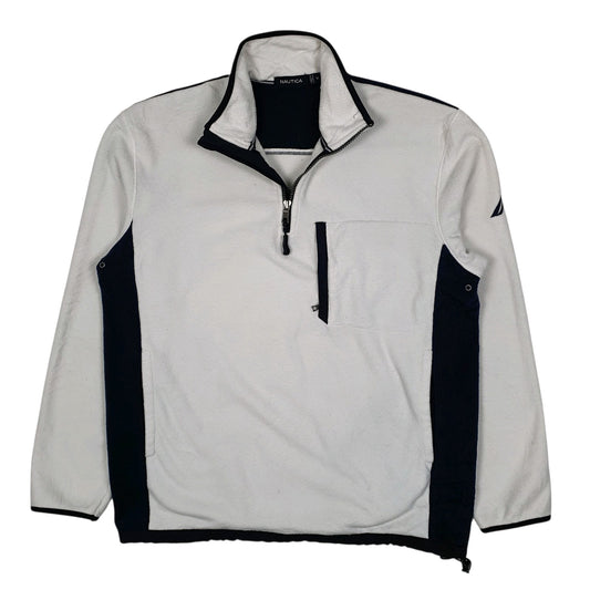Mens White Nautica  Quarter Zip Jumper