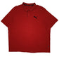 Mens Red Puma  Short Sleeve Polo Shirt