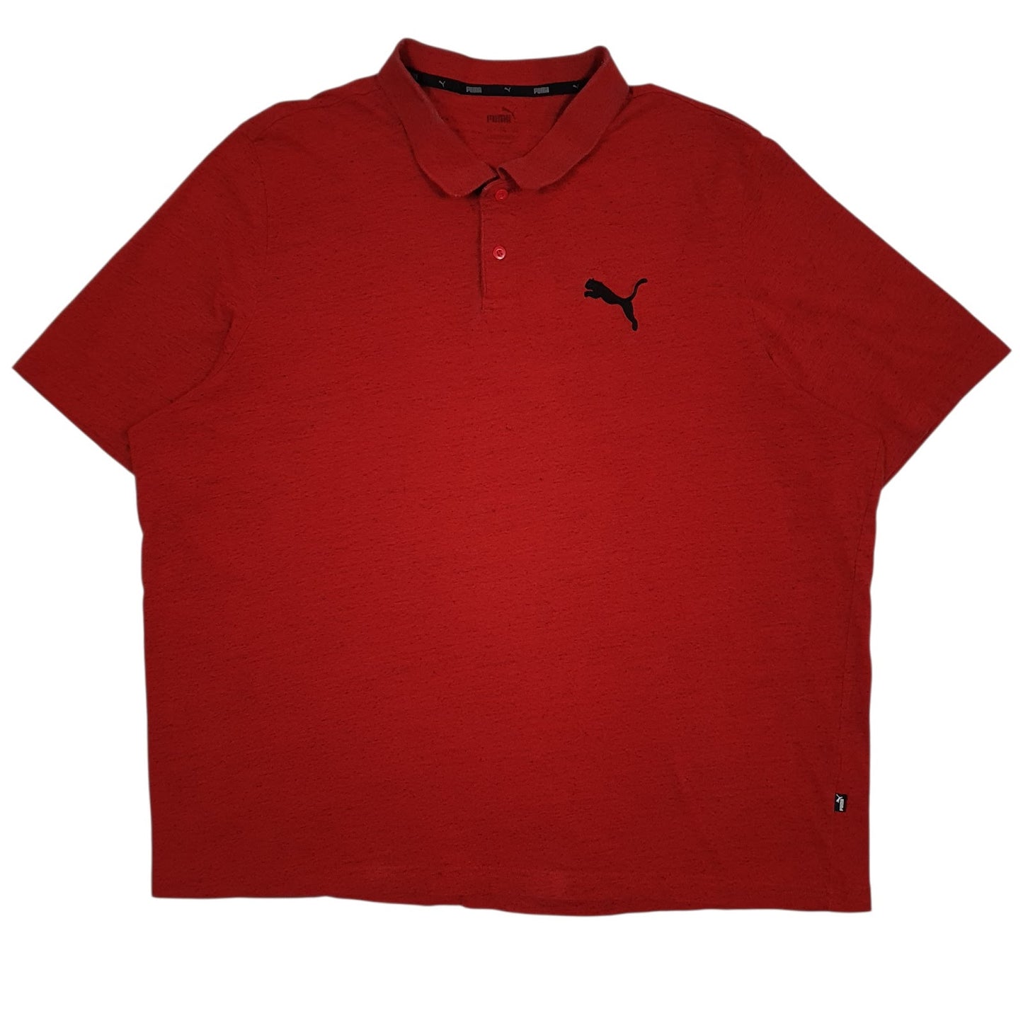 Mens Red Puma  Short Sleeve Polo Shirt