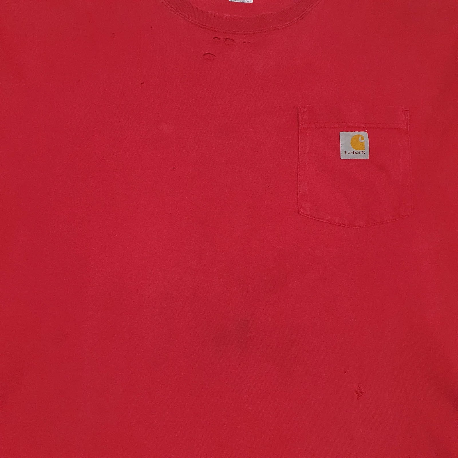 Mens Red Carhartt  Crewneck T Shirt