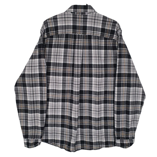 Mens Grey Eddie Bauer Flannel  Shirt