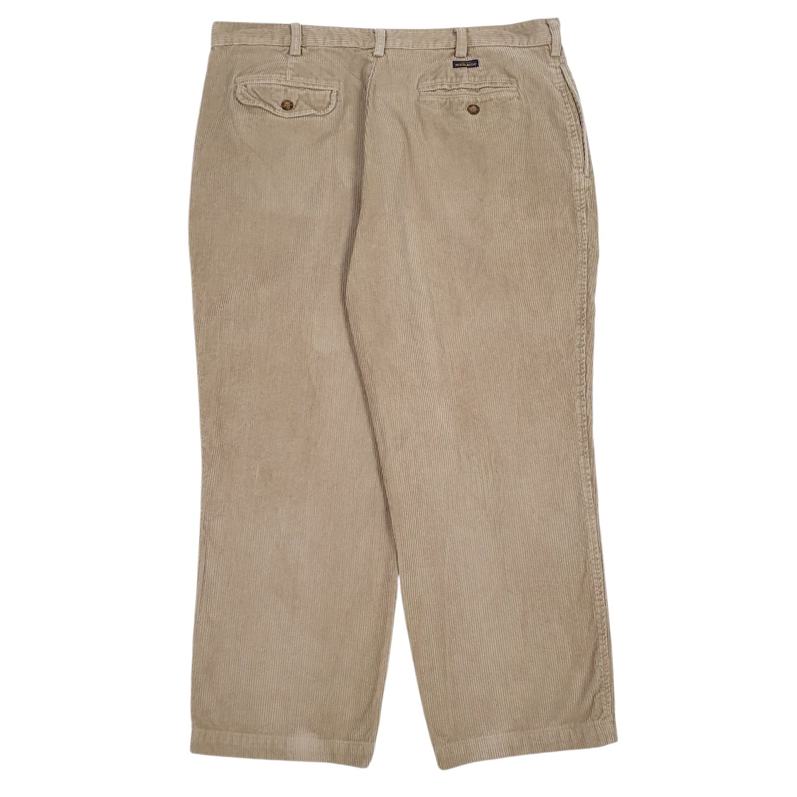 Mens Brown Woolrich Pleated  Trousers