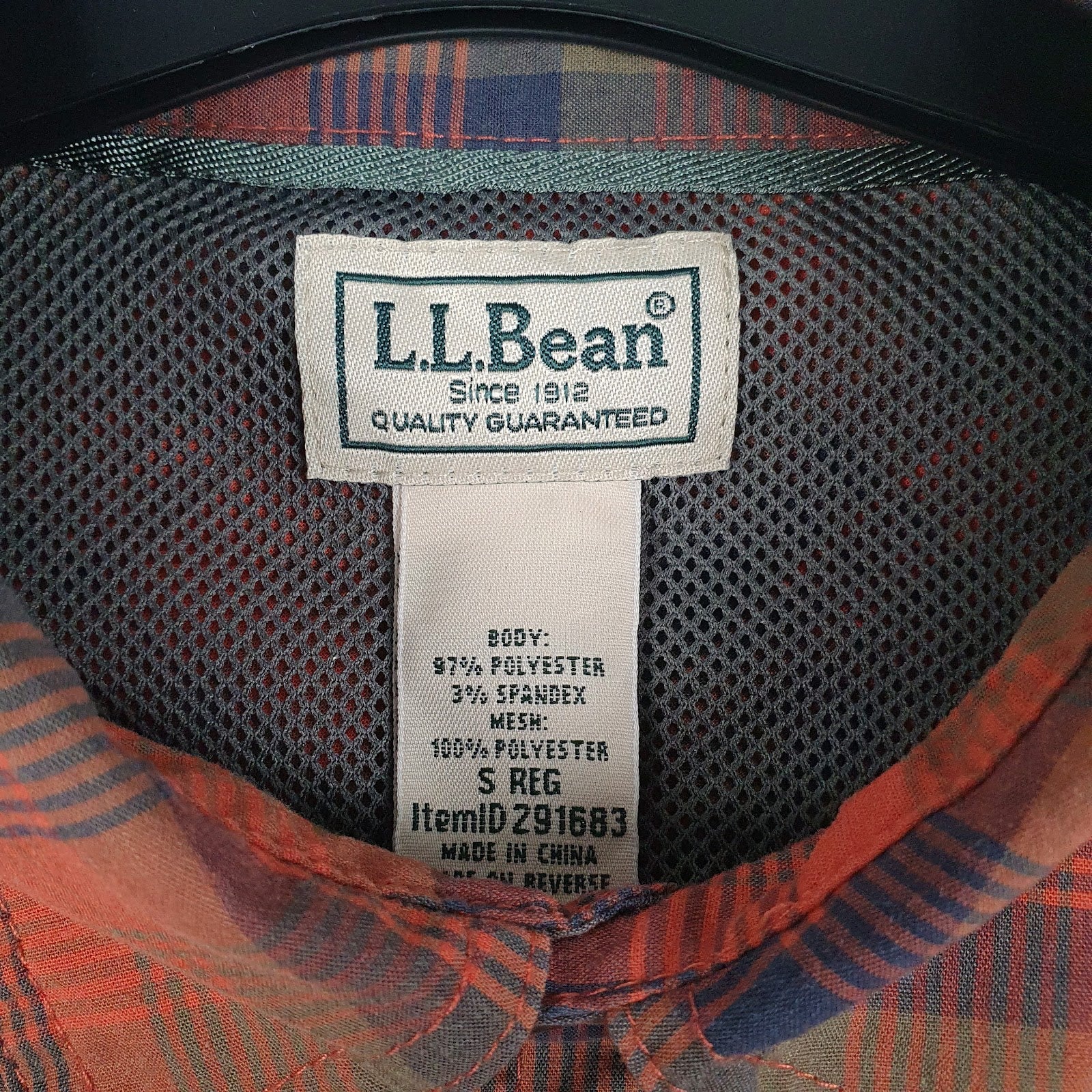 Mens Orange L.L.Bean   Shirt