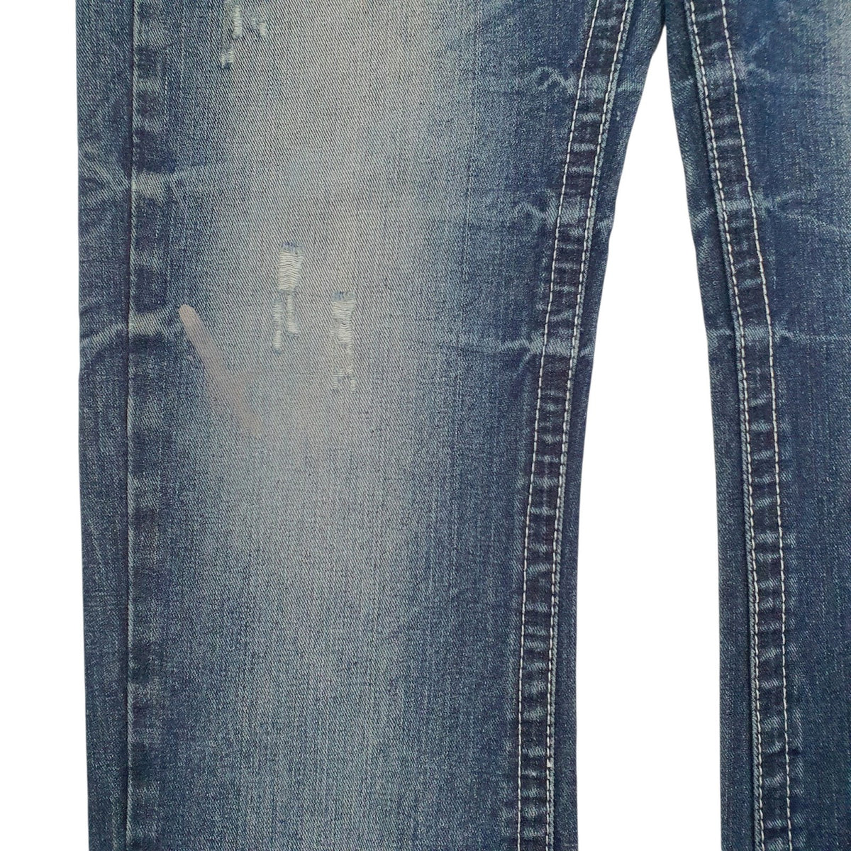 Mens Blue Black Distressed  Jeans