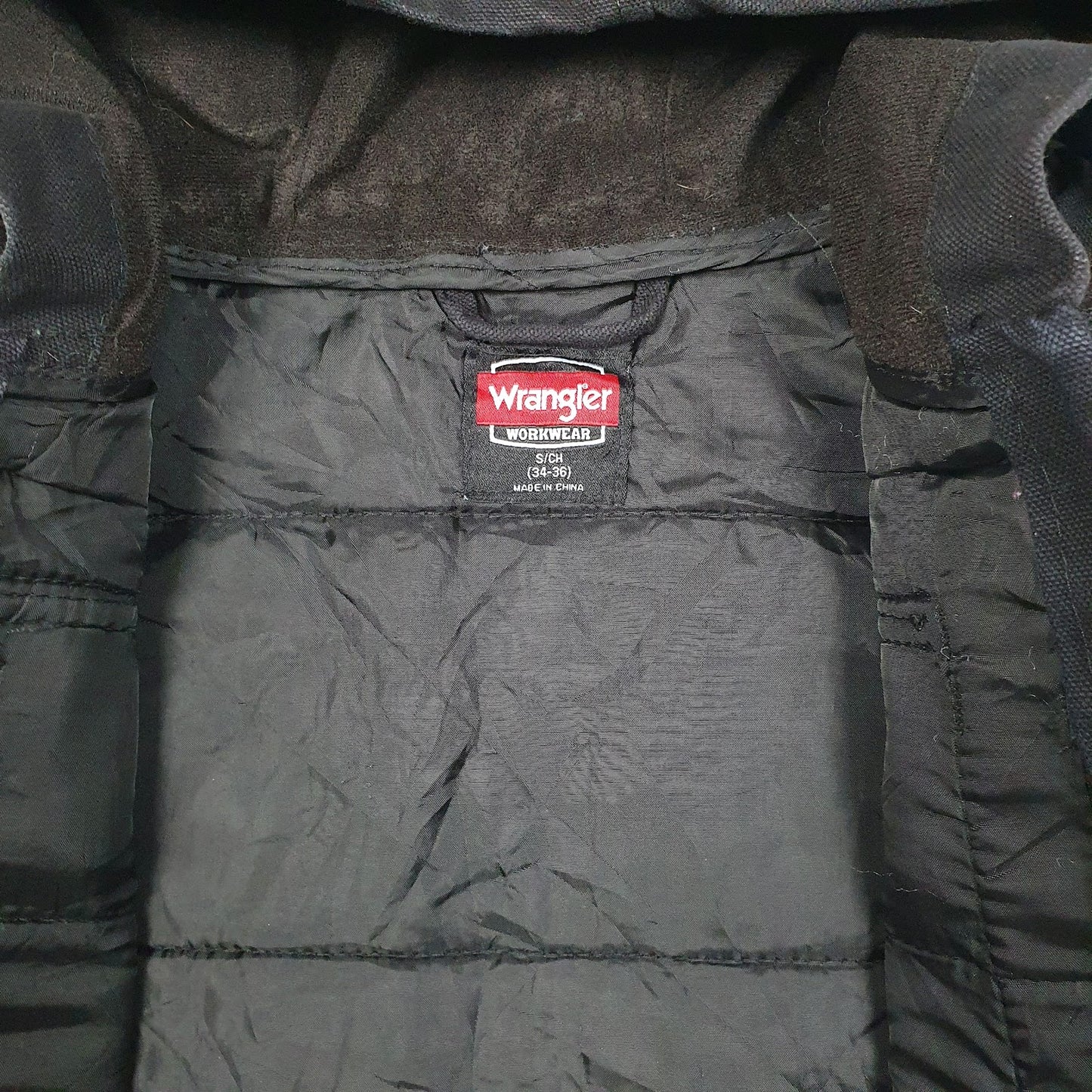 Mens Black Wrangler Vest Bodywarmer Hoodie Workwear  Coat