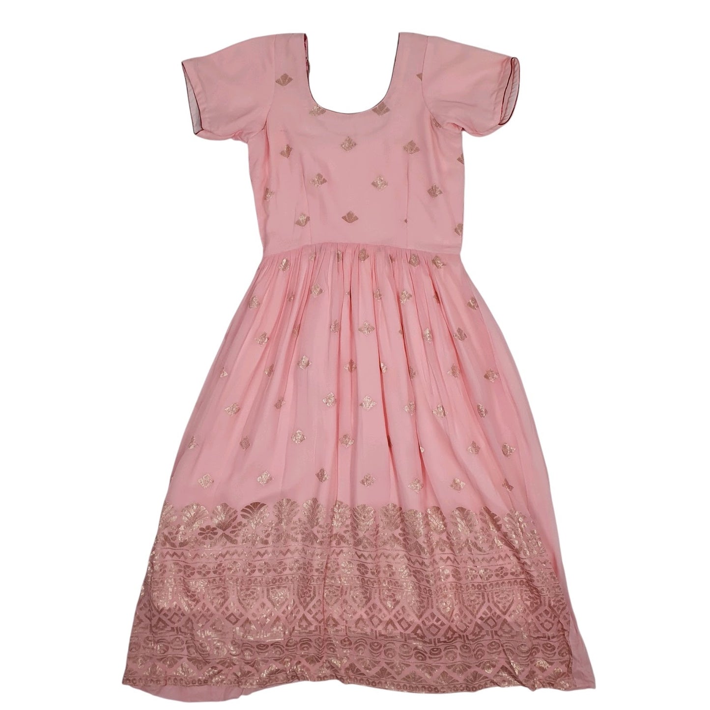 Womens Pink Unbranded Wedding Occasion Short Sleeve Dress