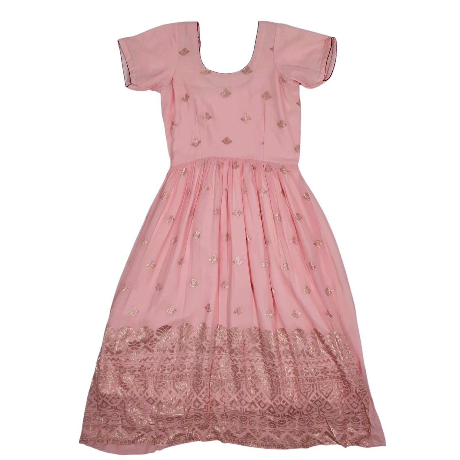 Womens Pink Unbranded Wedding Occasion Short Sleeve Dress