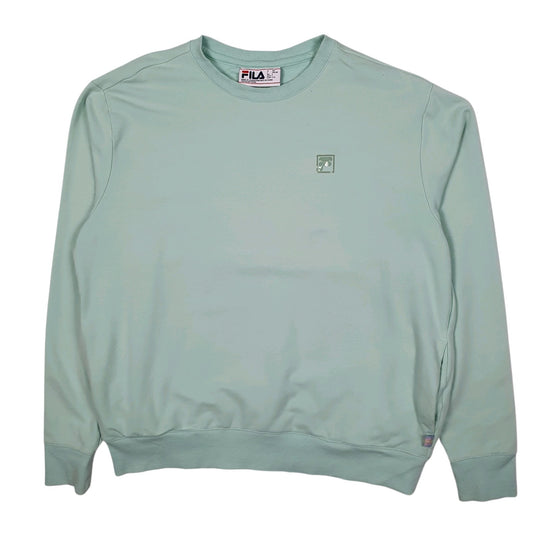Womens Green Fila  Crewneck Jumper