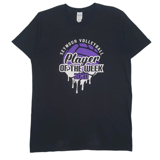 Mens Black Gildan Seymour Valleyball Short Sleeve T Shirt