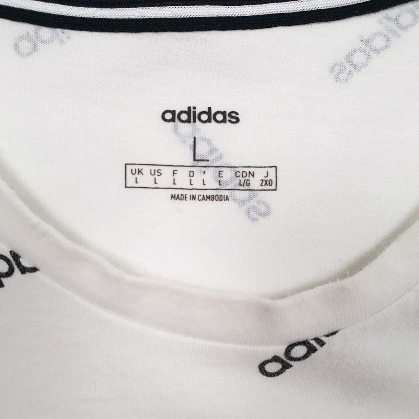 Mens White Adidas Spellout  T Shirt