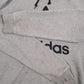 Mens Grey Adidas Spellout Hoodie Jumper