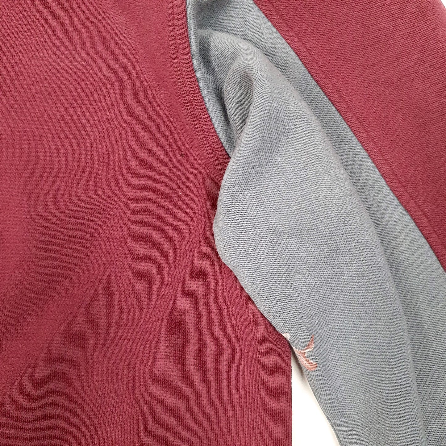 Mens Burgundy Adidas  Hoodie Jumper