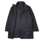 Mens Black Lotto Longline  Coat