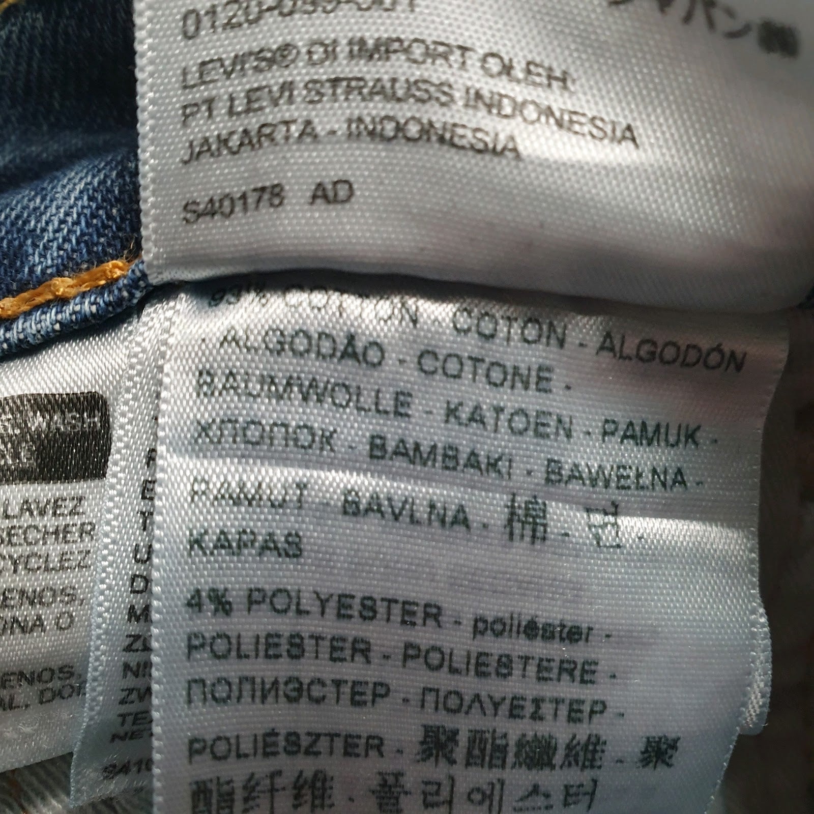 Mens Blue Levis  Crewneck Jeans