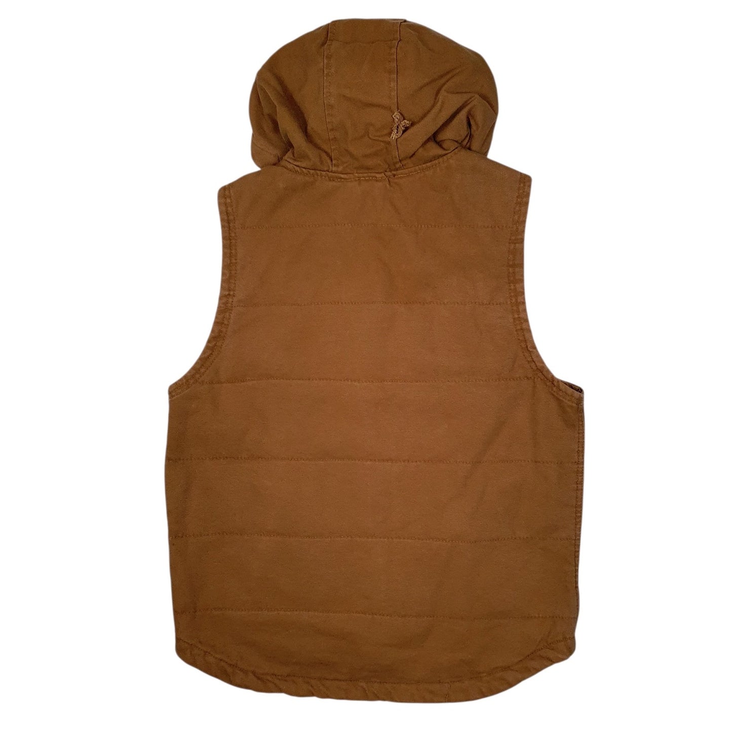Mens Brown Wrangler Workwear Hoodie Vest Bodywarmer Hoodie Coat