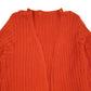Womens Orange Unbranded Cable Knit Longline Trench Cardigan Jumper