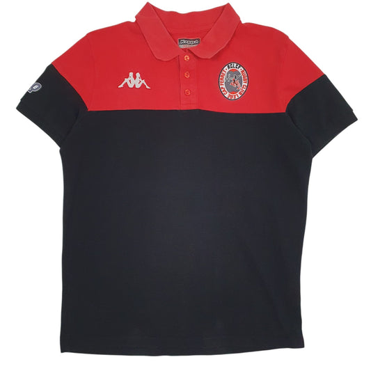 Mens Black Kappa  Short Sleeve Polo Shirt