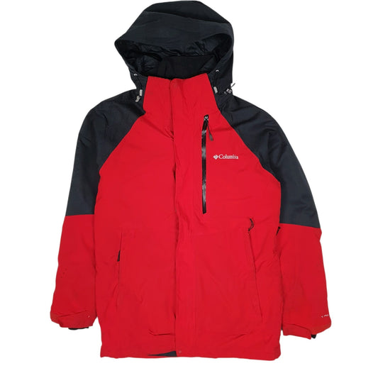 Mens Red Columbia Sportswear Company Omni Tech Crewneck Coat
