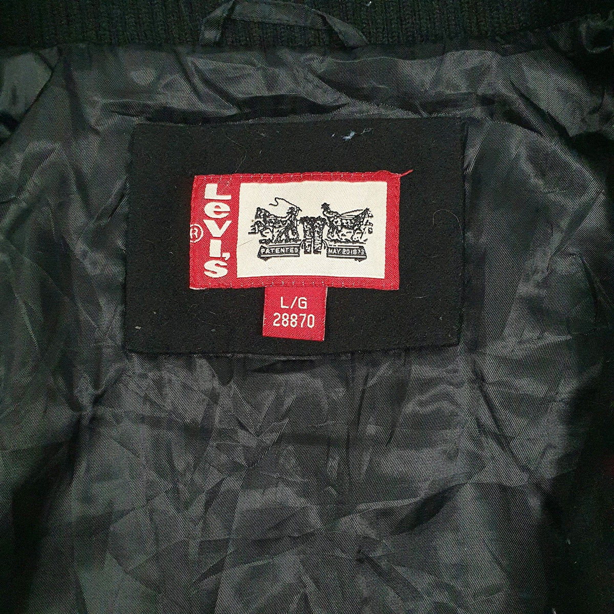 Mens Black Levis   Coat