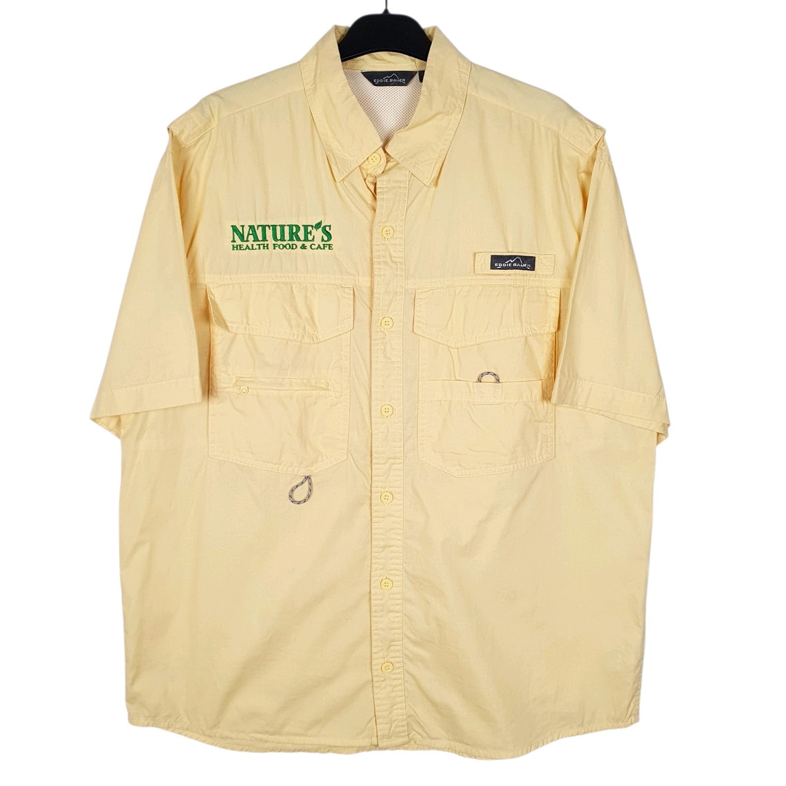 Mens Yellow Eddie Bauer  Short Sleeve Shirt