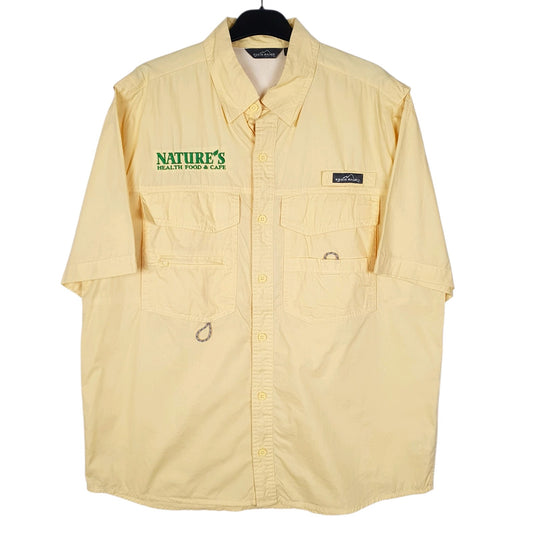 Mens Yellow Eddie Bauer  Short Sleeve Shirt