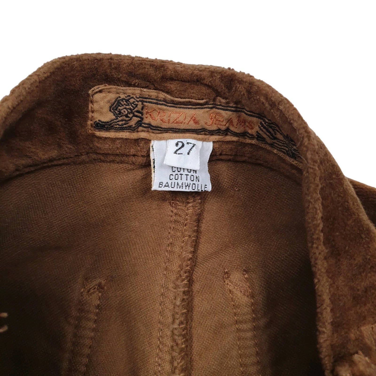 Womens Brown Krizia Jeans Fleece Chamois  Trousers