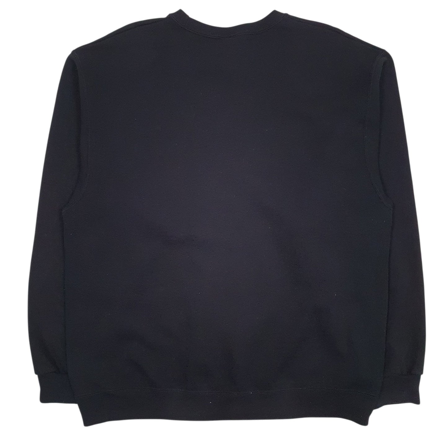 Mens Black Jerzees Graphic Crewneck Jumper