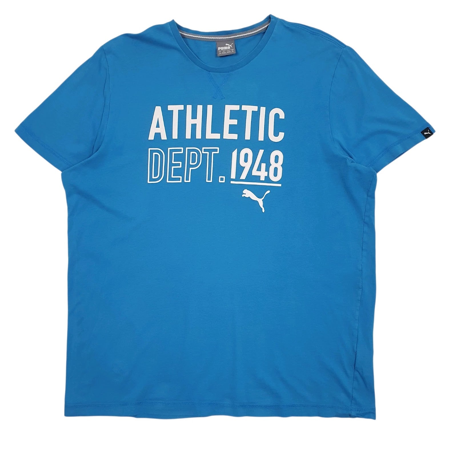 Mens Blue Puma  Short Sleeve T Shirt
